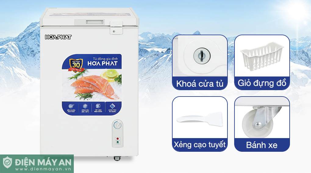 Tủ đông Hòa Phát 107 Lít HPF AD6107